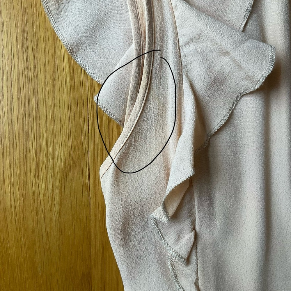 Christy Dawn Quinn Dress Size XS Butterscotch Peach Pink Ruffle - Picture 11 of 16
